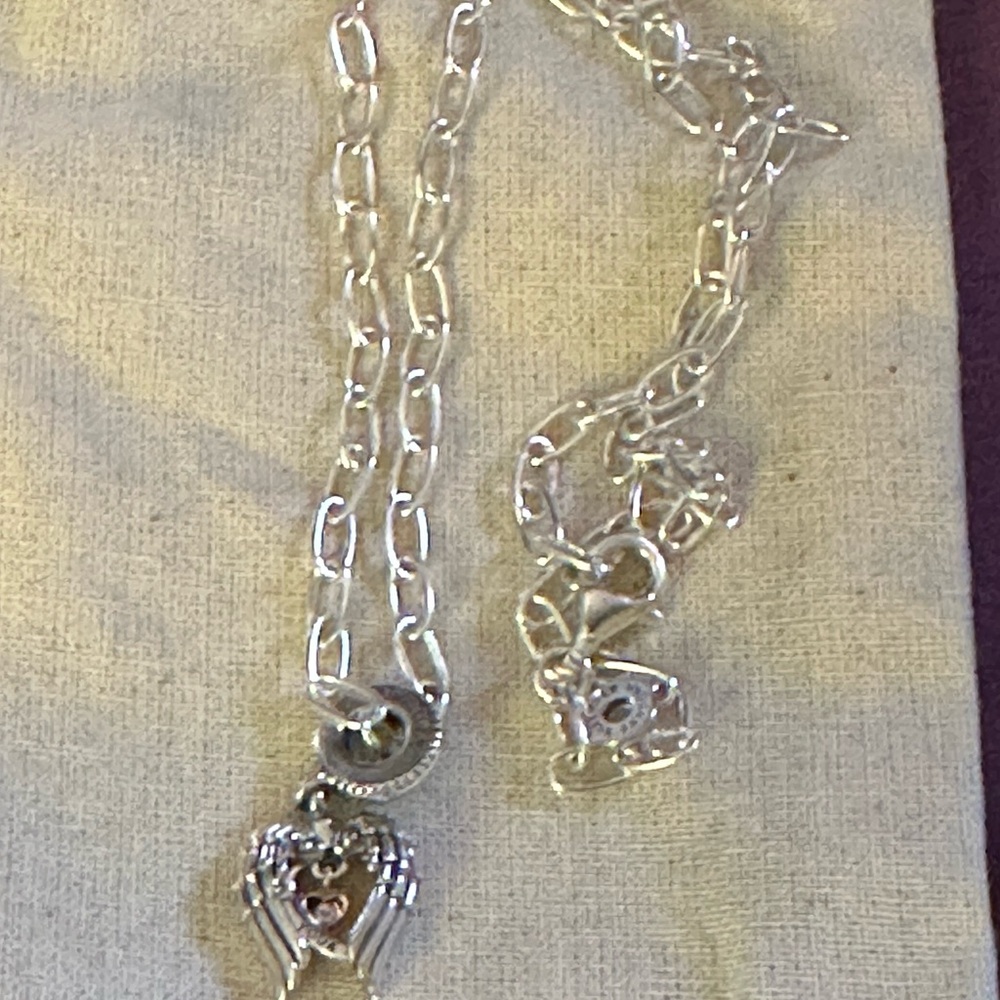 Pandora Silver Heart and Wings Necklace